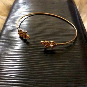 Brass Leaf Cuff Bracelet